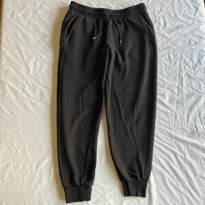 PUMA Men's Medium Black Fleece Drawstring Pull-On Lounge Joggers